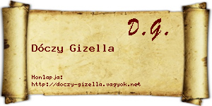 Dóczy Gizella névjegykártya