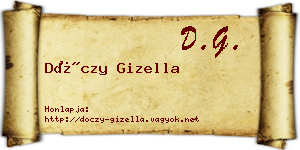 Dóczy Gizella névjegykártya