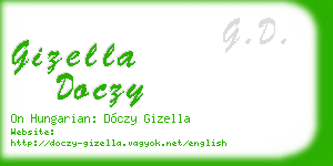 gizella doczy business card